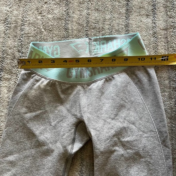 Gymshark Flex Low Rise Gray Aqua Blue Spandex XS Leggings - Picture 6 of 6